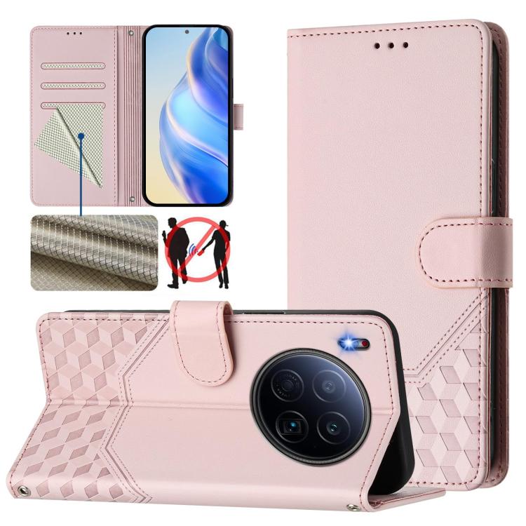 Honeycomb Embossing RFID Leather Phone Case, For Tecno Camon 50 Pro 4G, For Tecno Camon 50 4G, For Tecno Spark Slim 5G, For Tecno Pop 10 / Infinix Smart 10 4G, For Tecno Camon 40 Pro 4G, For Tecno Camon 40 Premier, For Tecno Camon 40 4G                ...