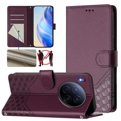 Honeycomb Embossing RFID Leather Phone Case, For Tecno Camon 50 Pro 4G, For Tecno Camon 50 4G, For Tecno Spark Slim 5G, For Tecno Pop 10 / Infinix Smart 10 4G, For Tecno Camon 40 Pro 4G, For Tecno Camon 40 Premier, For Tecno Camon 40 4G                ...
