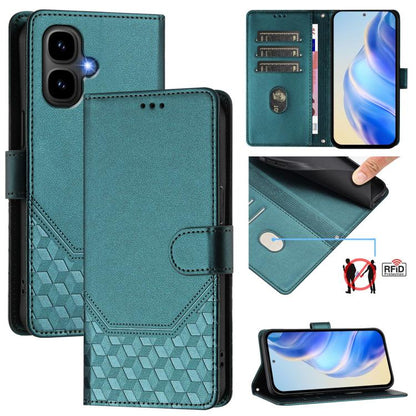 Honeycomb Embossing RFID Leather Phone Case, For Tecno Camon 50 Pro 4G, For Tecno Camon 50 4G, For Tecno Spark Slim 5G, For Tecno Pop 10 / Infinix Smart 10 4G, For Tecno Camon 40 Pro 4G, For Tecno Camon 40 Premier, For Tecno Camon 40 4G                ...