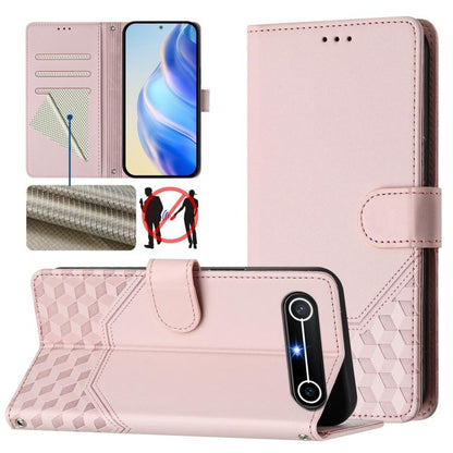 Honeycomb Embossing RFID Leather Phone Case, For Tecno Camon 50 Pro 4G, For Tecno Camon 50 4G, For Tecno Spark Slim 5G, For Tecno Pop 10 / Infinix Smart 10 4G, For Tecno Camon 40 Pro 4G, For Tecno Camon 40 Premier, For Tecno Camon 40 4G                ...