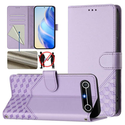 Honeycomb Embossing RFID Leather Phone Case, For Tecno Camon 50 Pro 4G, For Tecno Camon 50 4G, For Tecno Spark Slim 5G, For Tecno Pop 10 / Infinix Smart 10 4G, For Tecno Camon 40 Pro 4G, For Tecno Camon 40 Premier, For Tecno Camon 40 4G                ...