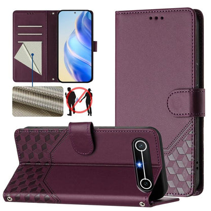 Honeycomb Embossing RFID Leather Phone Case, For Tecno Camon 50 Pro 4G, For Tecno Camon 50 4G, For Tecno Spark Slim 5G, For Tecno Pop 10 / Infinix Smart 10 4G, For Tecno Camon 40 Pro 4G, For Tecno Camon 40 Premier, For Tecno Camon 40 4G                ...