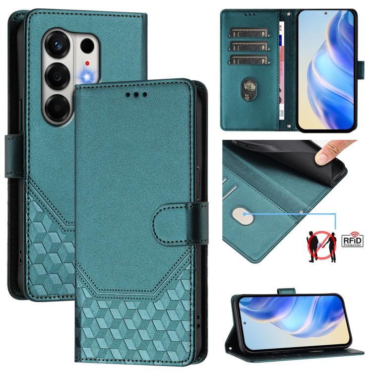 Honeycomb Embossing RFID Leather Phone Case, For Tecno Camon 50 Pro 4G, For Tecno Camon 50 4G, For Tecno Spark Slim 5G, For Tecno Pop 10 / Infinix Smart 10 4G, For Tecno Camon 40 Pro 4G, For Tecno Camon 40 Premier, For Tecno Camon 40 4G                ...