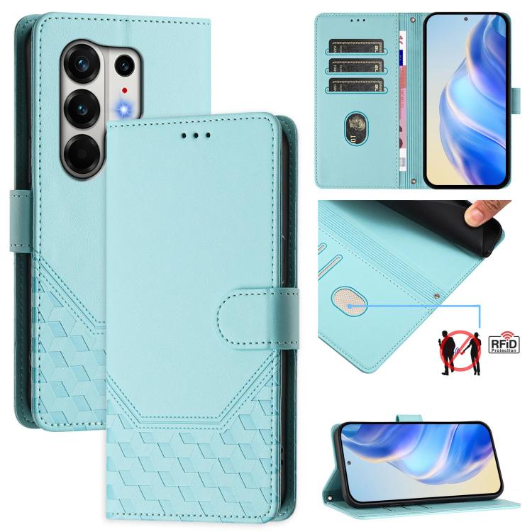 Honeycomb Embossing RFID Leather Phone Case, For Tecno Camon 50 Pro 4G, For Tecno Camon 50 4G, For Tecno Spark Slim 5G, For Tecno Pop 10 / Infinix Smart 10 4G, For Tecno Camon 40 Pro 4G, For Tecno Camon 40 Premier, For Tecno Camon 40 4G                ...