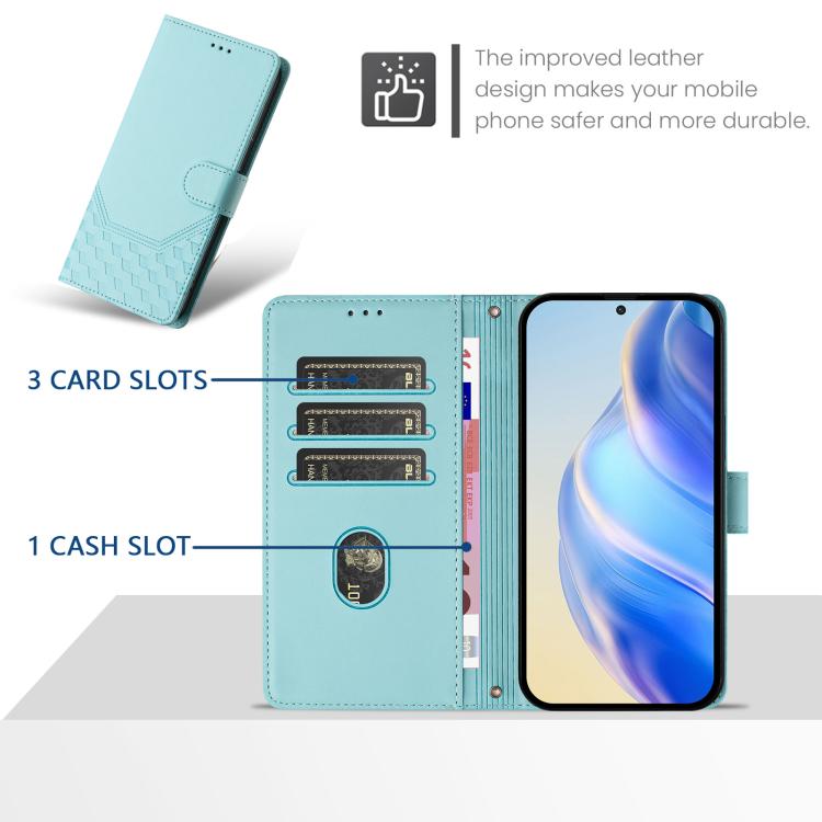 Honeycomb Embossing RFID Leather Phone Case, For Tecno Camon 50 Pro 4G, For Tecno Camon 50 4G, For Tecno Spark Slim 5G, For Tecno Pop 10 / Infinix Smart 10 4G, For Tecno Camon 40 Pro 4G, For Tecno Camon 40 Premier, For Tecno Camon 40 4G                ...