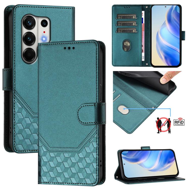 Honeycomb Embossing RFID Leather Phone Case, For Tecno Camon 50 Pro 4G, For Tecno Camon 50 4G, For Tecno Spark Slim 5G, For Tecno Pop 10 / Infinix Smart 10 4G, For Tecno Camon 40 Pro 4G, For Tecno Camon 40 Premier, For Tecno Camon 40 4G                ...