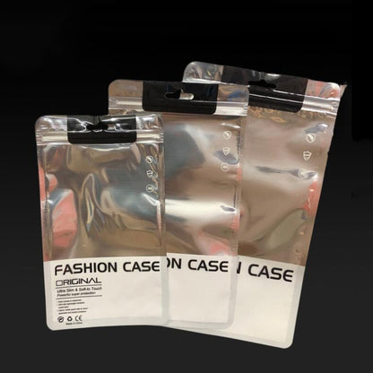100 PCS Phone Case Packaging Bag Silver Plated Aluminum Self Sealing Bag, 11x19cm(For 4.7-5 inch), 12x21.5cm(For 5.5-6 inch), 13.5x23cm(For 6-6.2 inch)