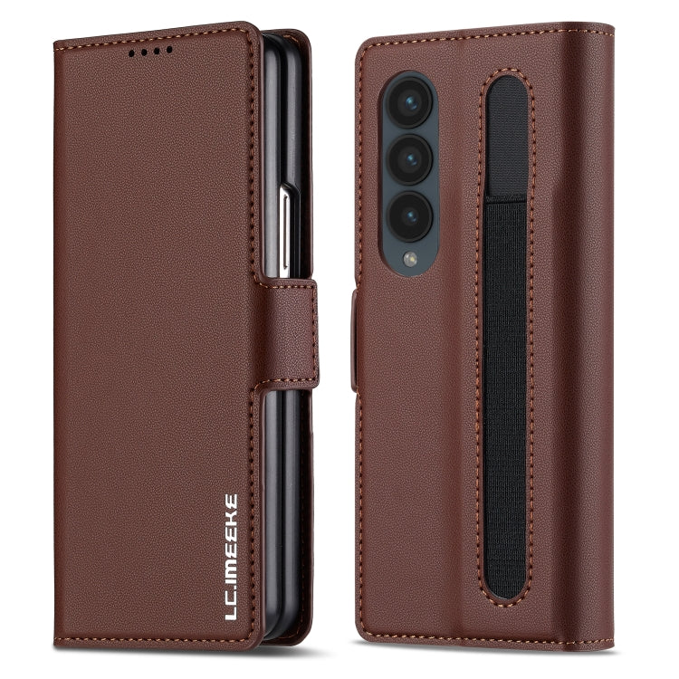 LC.IMEEKE L1 Series Frosted Fine Texture PU Phone Case with Pen Slot, Pen Not Included, For Galaxy Z Fold8 Ultra 5G, For Samsung Galaxy Z Fold7 5G, For Samsung Galaxy Z Fold6, For Samsung Galaxy Z Fold5, For Samsung Galaxy Z Fold4                      ...