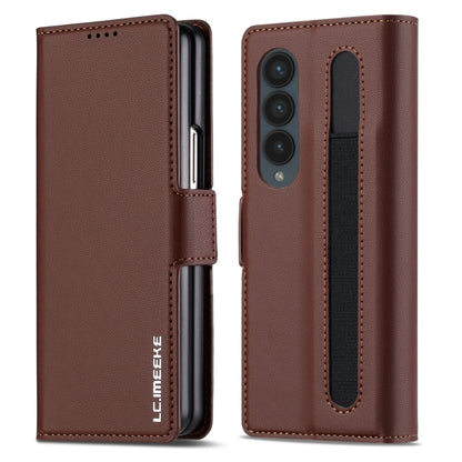 LC.IMEEKE L1 Series Frosted Fine Texture PU Phone Case with Pen Slot, Pen Not Included, For Galaxy Z Fold8 Ultra 5G, For Samsung Galaxy Z Fold7 5G, For Samsung Galaxy Z Fold6, For Samsung Galaxy Z Fold5, For Samsung Galaxy Z Fold4                      ...