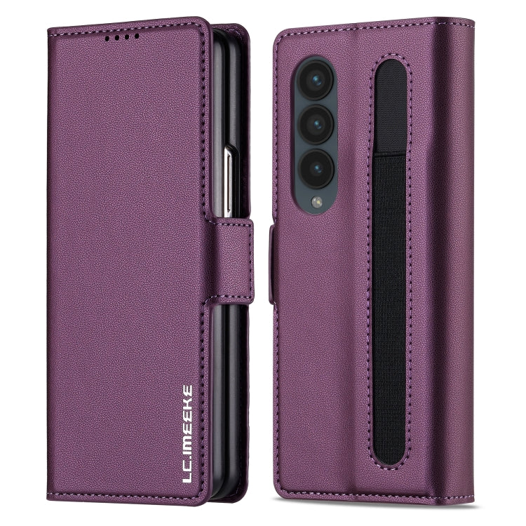 LC.IMEEKE L1 Series Frosted Fine Texture PU Phone Case with Pen Slot, Pen Not Included, For Galaxy Z Fold8 Ultra 5G, For Samsung Galaxy Z Fold7 5G, For Samsung Galaxy Z Fold6, For Samsung Galaxy Z Fold5, For Samsung Galaxy Z Fold4                      ...