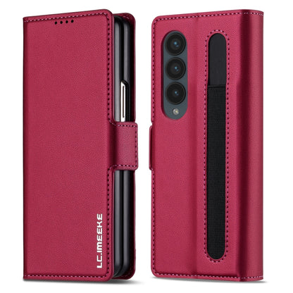 LC.IMEEKE L1 Series Frosted Fine Texture PU Phone Case with Pen Slot, Pen Not Included, For Galaxy Z Fold8 Ultra 5G, For Samsung Galaxy Z Fold7 5G, For Samsung Galaxy Z Fold6, For Samsung Galaxy Z Fold5, For Samsung Galaxy Z Fold4                      ...