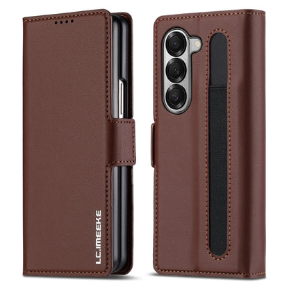LC.IMEEKE L1 Series Frosted Fine Texture PU Phone Case with Pen Slot, Pen Not Included, For Galaxy Z Fold8 Ultra 5G, For Samsung Galaxy Z Fold7 5G, For Samsung Galaxy Z Fold6, For Samsung Galaxy Z Fold5, For Samsung Galaxy Z Fold4                      ...
