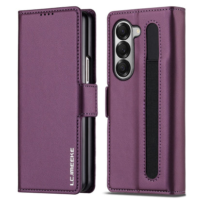 LC.IMEEKE L1 Series Frosted Fine Texture PU Phone Case with Pen Slot, Pen Not Included, For Galaxy Z Fold8 Ultra 5G, For Samsung Galaxy Z Fold7 5G, For Samsung Galaxy Z Fold6, For Samsung Galaxy Z Fold5, For Samsung Galaxy Z Fold4                      ...