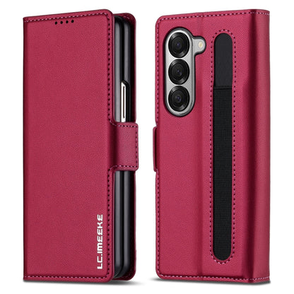 LC.IMEEKE L1 Series Frosted Fine Texture PU Phone Case with Pen Slot, Pen Not Included, For Galaxy Z Fold8 Ultra 5G, For Samsung Galaxy Z Fold7 5G, For Samsung Galaxy Z Fold6, For Samsung Galaxy Z Fold5, For Samsung Galaxy Z Fold4                      ...