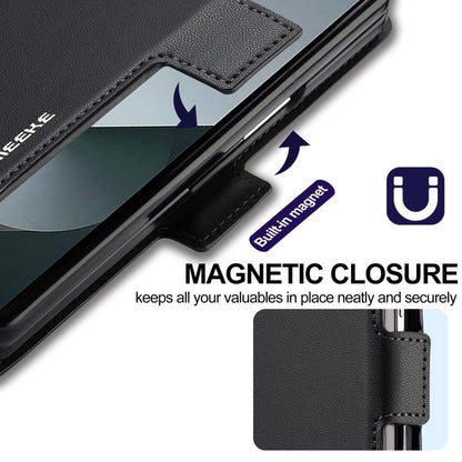 LC.IMEEKE L1 Series Frosted Fine Texture PU Phone Case with Pen Slot, Pen Not Included, For Galaxy Z Fold8 Ultra 5G, For Samsung Galaxy Z Fold7 5G, For Samsung Galaxy Z Fold6, For Samsung Galaxy Z Fold5, For Samsung Galaxy Z Fold4                      ...
