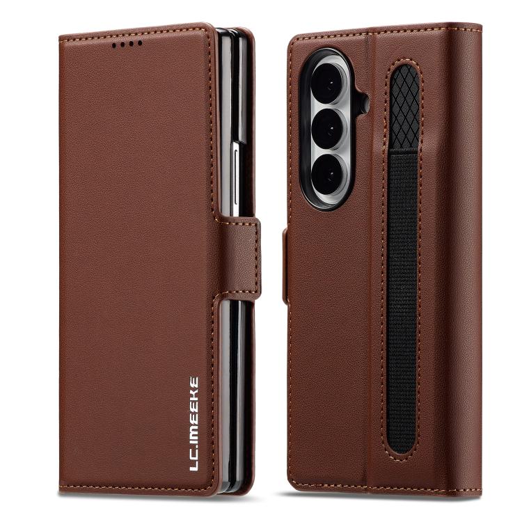 LC.IMEEKE L1 Series Frosted Fine Texture PU Phone Case with Pen Slot, Pen Not Included, For Galaxy Z Fold8 Ultra 5G, For Samsung Galaxy Z Fold7 5G, For Samsung Galaxy Z Fold6, For Samsung Galaxy Z Fold5, For Samsung Galaxy Z Fold4                      ...