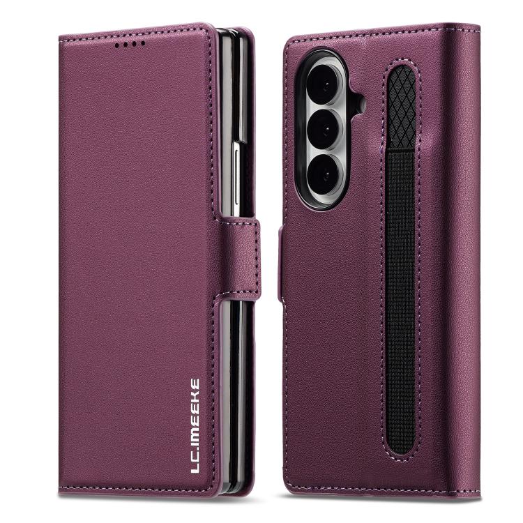 LC.IMEEKE L1 Series Frosted Fine Texture PU Phone Case with Pen Slot, Pen Not Included, For Galaxy Z Fold8 Ultra 5G, For Samsung Galaxy Z Fold7 5G, For Samsung Galaxy Z Fold6, For Samsung Galaxy Z Fold5, For Samsung Galaxy Z Fold4                      ...