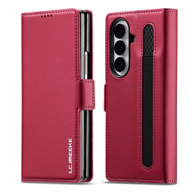 LC.IMEEKE L1 Series Frosted Fine Texture PU Phone Case with Pen Slot, Pen Not Included, For Galaxy Z Fold8 Ultra 5G, For Samsung Galaxy Z Fold7 5G, For Samsung Galaxy Z Fold6, For Samsung Galaxy Z Fold5, For Samsung Galaxy Z Fold4                      ...