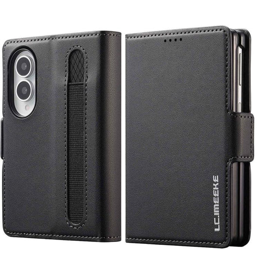 LC.IMEEKE L1 Series Frosted Fine Texture PU Phone Case with Pen Slot, Pen Not Included, For Galaxy Z Fold8 5G, For Galaxy Z Fold8 Ultra 5G, For Samsung Galaxy Z Fold7 5G, For Samsung Galaxy Z Fold6, For Samsung Galaxy Z Fold5, For Samsung Galaxy Z Fold4