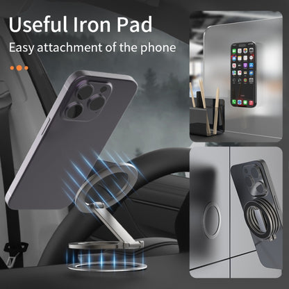 Soporte magnético para teléfono con anillo plegable MagSafe de doble cara en forma de Z, sin patrón
