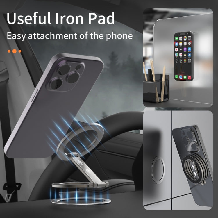 Z-shaped Double-sided Magnetic MagSafe Foldable Ring Phone Holder with Pattern, with Pattern