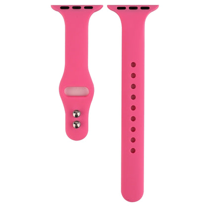 Thin Silicone Double Buckle Replacement Wrist Strap, For Apple Watch 5 & 4 44mm / 3 & 2 & 1 42mm, For Apple Watch Series 7 41mm / 6 & SE & 5 & 4 40mm / 3 & 2 & 1 38mm, For Apple Watch Series 8&7 41mm / SE 2&6&SE&5&4 40mm / 3&2&1 38mm