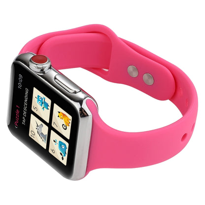 Thin Silicone Double Buckle Replacement Wrist Strap, For Apple Watch 5 & 4 44mm / 3 & 2 & 1 42mm, For Apple Watch Series 7 41mm / 6 & SE & 5 & 4 40mm / 3 & 2 & 1 38mm, For Apple Watch Series 8&7 41mm / SE 2&6&SE&5&4 40mm / 3&2&1 38mm