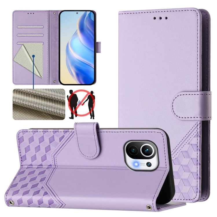 Honeycomb Embossing RFID Leather Phone Case, For Xiaomi Poco C40 / Redmi 10C, For Xiaomi Civi 1S, For Xiaomi Poco M4 Pro 4G, For Xiaomi Poco X4 Pro 5G, For Xiaomi Mi 11 Lite / Mi 11 Lite 5G NE, For Xiaomi 11T / 11T Pro, For Xiaomi Poco X3 GT           ...