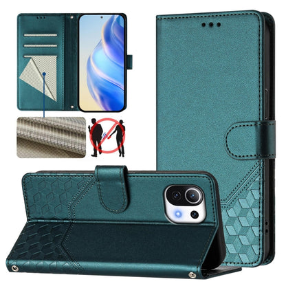 Honeycomb Embossing RFID Leather Phone Case, For Xiaomi Poco C40 / Redmi 10C, For Xiaomi Civi 1S, For Xiaomi Poco M4 Pro 4G, For Xiaomi Poco X4 Pro 5G, For Xiaomi Mi 11 Lite / Mi 11 Lite 5G NE, For Xiaomi 11T / 11T Pro, For Xiaomi Poco X3 GT           ...