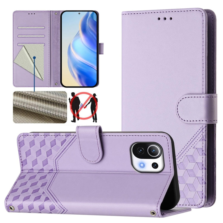 Honeycomb Embossing RFID Leather Phone Case, For Xiaomi Poco C40 / Redmi 10C, For Xiaomi Civi 1S, For Xiaomi Poco M4 Pro 4G, For Xiaomi Poco X4 Pro 5G, For Xiaomi Mi 11 Lite / Mi 11 Lite 5G NE, For Xiaomi 11T / 11T Pro, For Xiaomi Poco X3 GT           ...