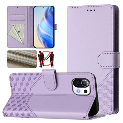 Honeycomb Embossing RFID Leather Phone Case, For Xiaomi Poco C40 / Redmi 10C, For Xiaomi Civi 1S, For Xiaomi Poco M4 Pro 4G, For Xiaomi Poco X4 Pro 5G, For Xiaomi Mi 11 Lite / Mi 11 Lite 5G NE, For Xiaomi 11T / 11T Pro, For Xiaomi Poco X3 GT           ...