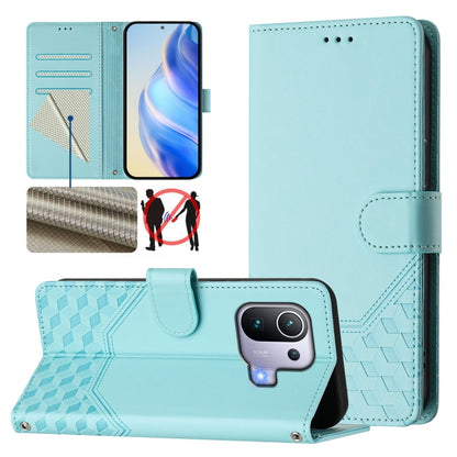 Honeycomb Embossing RFID Leather Phone Case, For Xiaomi Poco C40 / Redmi 10C, For Xiaomi Civi 1S, For Xiaomi Poco M4 Pro 4G, For Xiaomi Poco X4 Pro 5G, For Xiaomi Mi 11 Lite / Mi 11 Lite 5G NE, For Xiaomi 11T / 11T Pro, For Xiaomi Poco X3 GT           ...