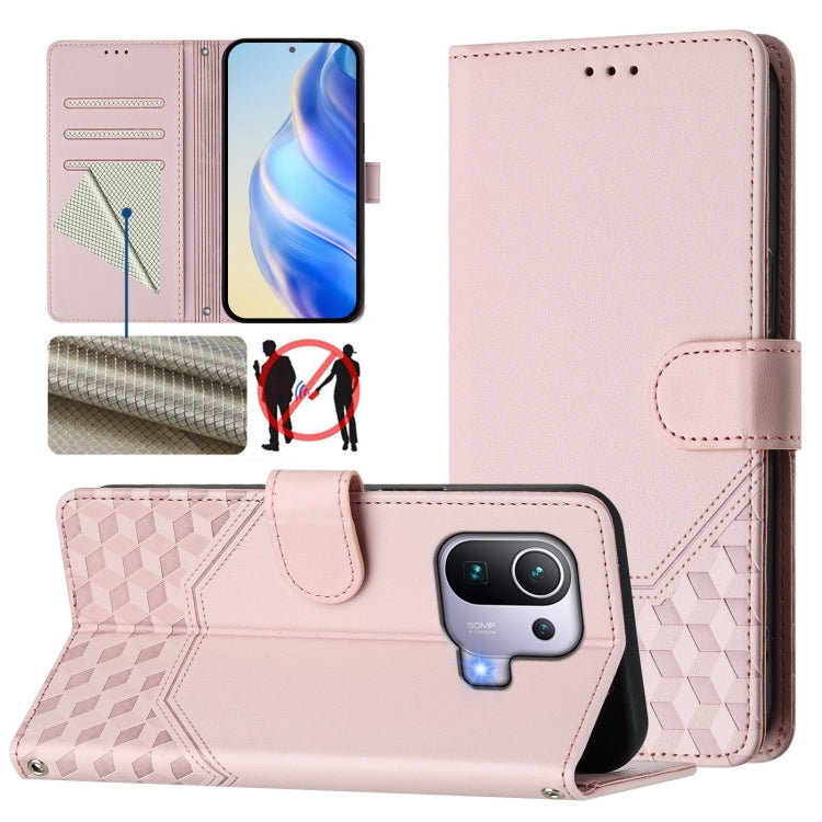 Honeycomb Embossing RFID Leather Phone Case, For Xiaomi Poco C40 / Redmi 10C, For Xiaomi Civi 1S, For Xiaomi Poco M4 Pro 4G, For Xiaomi Poco X4 Pro 5G, For Xiaomi Mi 11 Lite / Mi 11 Lite 5G NE, For Xiaomi 11T / 11T Pro, For Xiaomi Poco X3 GT           ...