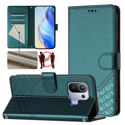 Honeycomb Embossing RFID Leather Phone Case, For Xiaomi Poco C40 / Redmi 10C, For Xiaomi Civi 1S, For Xiaomi Poco M4 Pro 4G, For Xiaomi Poco X4 Pro 5G, For Xiaomi Mi 11 Lite / Mi 11 Lite 5G NE, For Xiaomi 11T / 11T Pro, For Xiaomi Poco X3 GT           ...