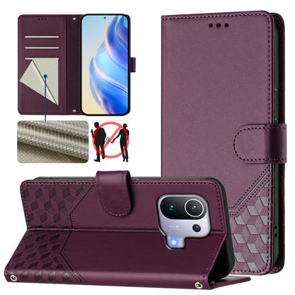 Honeycomb Embossing RFID Leather Phone Case, For Xiaomi Poco C40 / Redmi 10C, For Xiaomi Civi 1S, For Xiaomi Poco M4 Pro 4G, For Xiaomi Poco X4 Pro 5G, For Xiaomi Mi 11 Lite / Mi 11 Lite 5G NE, For Xiaomi 11T / 11T Pro, For Xiaomi Poco X3 GT           ...