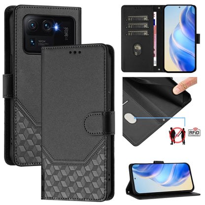 Honeycomb Embossing RFID Leather Phone Case, For Xiaomi Poco C40 / Redmi 10C, For Xiaomi Civi 1S, For Xiaomi Poco M4 Pro 4G, For Xiaomi Poco X4 Pro 5G, For Xiaomi Mi 11 Lite / Mi 11 Lite 5G NE, For Xiaomi 11T / 11T Pro, For Xiaomi Poco X3 GT           ...
