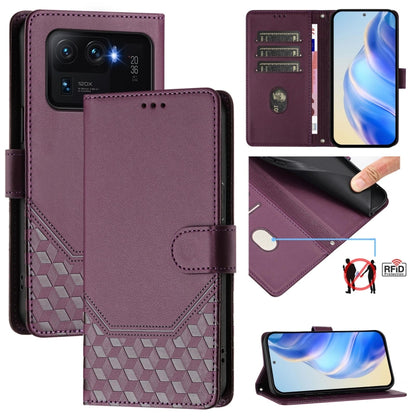Honeycomb Embossing RFID Leather Phone Case, For Xiaomi Poco C40 / Redmi 10C, For Xiaomi Civi 1S, For Xiaomi Poco M4 Pro 4G, For Xiaomi Poco X4 Pro 5G, For Xiaomi Mi 11 Lite / Mi 11 Lite 5G NE, For Xiaomi 11T / 11T Pro, For Xiaomi Poco X3 GT           ...