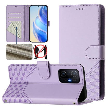 Honeycomb Embossing RFID Leather Phone Case, For Xiaomi Poco C40 / Redmi 10C, For Xiaomi Civi 1S, For Xiaomi Poco M4 Pro 4G, For Xiaomi Poco X4 Pro 5G, For Xiaomi Mi 11 Lite / Mi 11 Lite 5G NE, For Xiaomi 11T / 11T Pro, For Xiaomi Poco X3 GT           ...