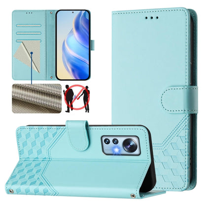 Honeycomb Embossing RFID Leather Phone Case, For Xiaomi 12 5G / 12X 5G / 12S 5G, For Xiaomi 12 Lite, For Xiaomi Poco C40 / Redmi 10C, For Xiaomi Civi 1S, For Xiaomi Poco M4 Pro 4G, For Xiaomi Poco X4 Pro 5G, For Xiaomi Mi 11 Lite / Mi 11 Lite 5G NE    ...