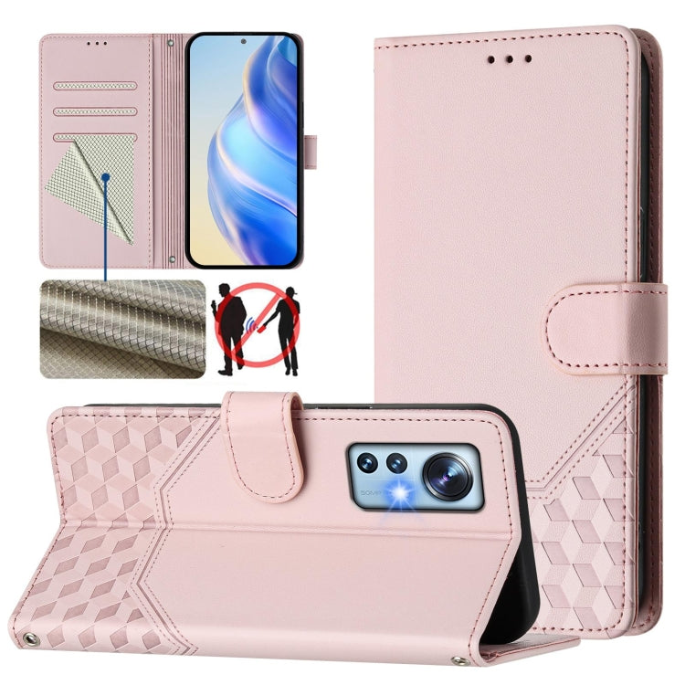 Honeycomb Embossing RFID Leather Phone Case, For Xiaomi 12 5G / 12X 5G / 12S 5G, For Xiaomi 12 Lite, For Xiaomi Poco C40 / Redmi 10C, For Xiaomi Civi 1S, For Xiaomi Poco M4 Pro 4G, For Xiaomi Poco X4 Pro 5G, For Xiaomi Mi 11 Lite / Mi 11 Lite 5G NE    ...