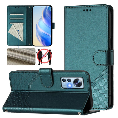 Honeycomb Embossing RFID Leather Phone Case, For Xiaomi 12 5G / 12X 5G / 12S 5G, For Xiaomi 12 Lite, For Xiaomi Poco C40 / Redmi 10C, For Xiaomi Civi 1S, For Xiaomi Poco M4 Pro 4G, For Xiaomi Poco X4 Pro 5G, For Xiaomi Mi 11 Lite / Mi 11 Lite 5G NE    ...