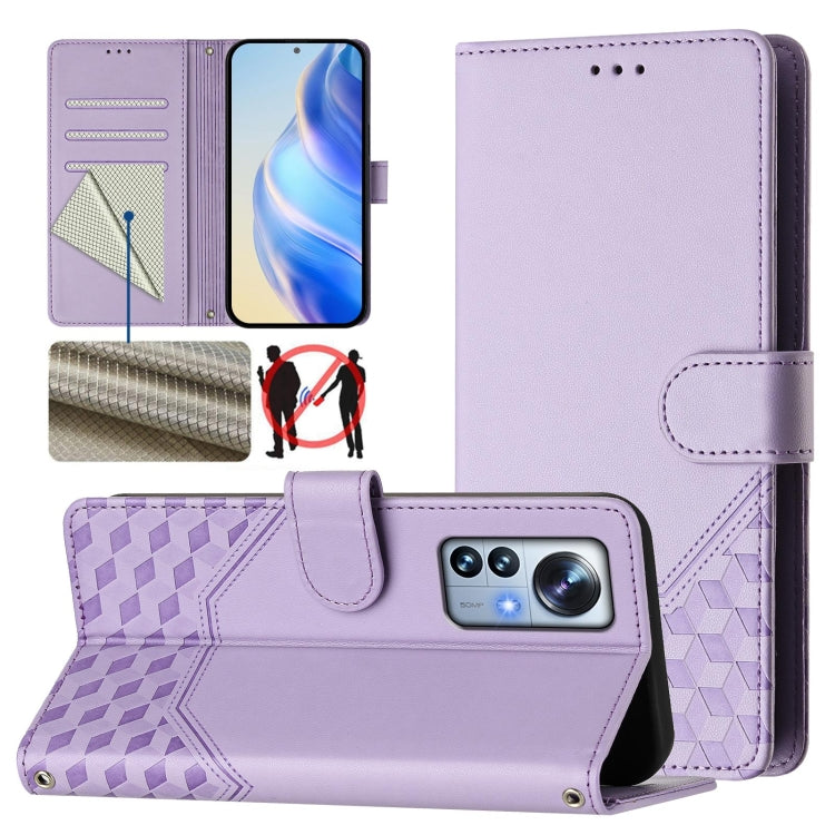 Honeycomb Embossing RFID Leather Phone Case, For Xiaomi Poco X6 Neo 5G, For Xiaomi Poco X6 Pro / Redmi K70E, For Xiaomi Poco X6 5G, For Xiaomi 14 Ultra 5G, For Xiaomi 14 Pro 5G, For Xiaomi 14, For Xiaomi Poco F5 / Redmi Note 12 Turbo 5G                ...