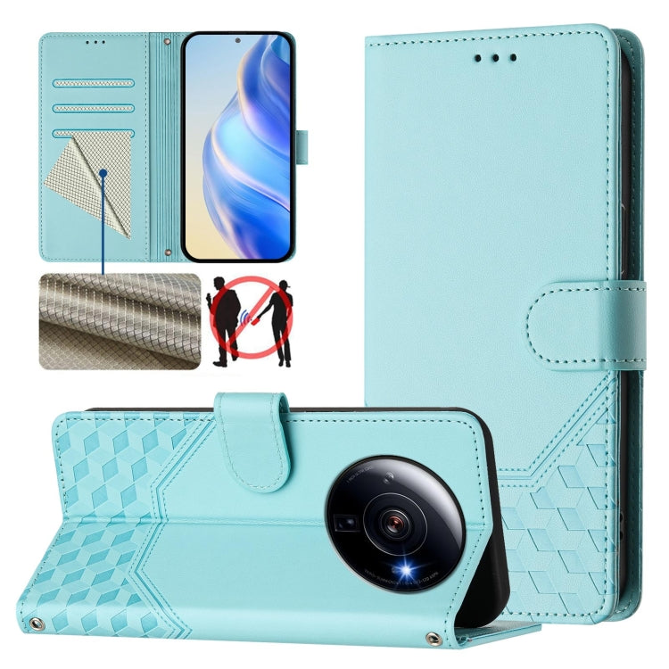 Honeycomb Embossing RFID Leather Phone Case, For Xiaomi Poco X6 Neo 5G, For Xiaomi Poco X6 Pro / Redmi K70E, For Xiaomi Poco X6 5G, For Xiaomi 14 Ultra 5G, For Xiaomi 14 Pro 5G, For Xiaomi 14, For Xiaomi Poco F5 / Redmi Note 12 Turbo 5G                ...