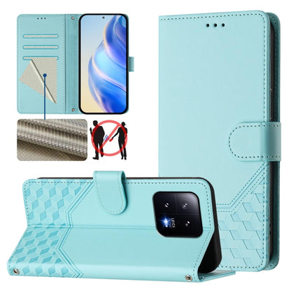 Honeycomb Embossing RFID Leather Phone Case, For Xiaomi Poco X6 Neo 5G, For Xiaomi Poco X6 Pro / Redmi K70E, For Xiaomi Poco X6 5G, For Xiaomi 14 Ultra 5G, For Xiaomi 14 Pro 5G, For Xiaomi 14, For Xiaomi Poco F5 / Redmi Note 12 Turbo 5G                ...