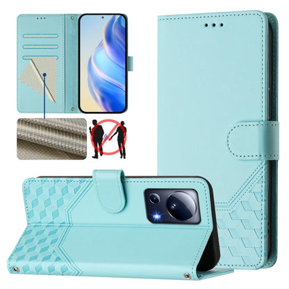 Honeycomb Embossing RFID Leather Phone Case, For Xiaomi Poco X6 Neo 5G, For Xiaomi Poco X6 Pro / Redmi K70E, For Xiaomi Poco X6 5G, For Xiaomi 14 Ultra 5G, For Xiaomi 14 Pro 5G, For Xiaomi 14, For Xiaomi Poco F5 / Redmi Note 12 Turbo 5G                ...