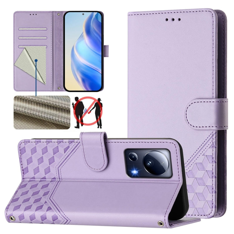Honeycomb Embossing RFID Leather Phone Case, For Xiaomi Poco X6 Neo 5G, For Xiaomi Poco X6 Pro / Redmi K70E, For Xiaomi Poco X6 5G, For Xiaomi 14 Ultra 5G, For Xiaomi 14 Pro 5G, For Xiaomi 14, For Xiaomi Poco F5 / Redmi Note 12 Turbo 5G                ...