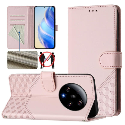 Honeycomb Embossing RFID Leather Phone Case, For Xiaomi Poco X6 Neo 5G, For Xiaomi Poco X6 Pro / Redmi K70E, For Xiaomi Poco X6 5G, For Xiaomi 14 Ultra 5G, For Xiaomi 14 Pro 5G, For Xiaomi 14, For Xiaomi Poco F5 / Redmi Note 12 Turbo 5G                ...
