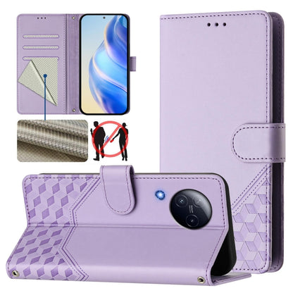 Honeycomb Embossing RFID Leather Phone Case, For Xiaomi Poco X6 Neo 5G, For Xiaomi Poco X6 Pro / Redmi K70E, For Xiaomi Poco X6 5G, For Xiaomi 14 Ultra 5G, For Xiaomi 14 Pro 5G, For Xiaomi 14, For Xiaomi Poco F5 / Redmi Note 12 Turbo 5G                ...