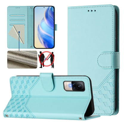 Honeycomb Embossing RFID Leather Phone Case, For Xiaomi Poco C40 / Redmi 10C, For Xiaomi Civi 1S, For Xiaomi Poco M4 Pro 4G, For Xiaomi Poco X4 Pro 5G, For Xiaomi Mi 11 Lite / Mi 11 Lite 5G NE, For Xiaomi 11T / 11T Pro, For Xiaomi Poco X3 GT           ...