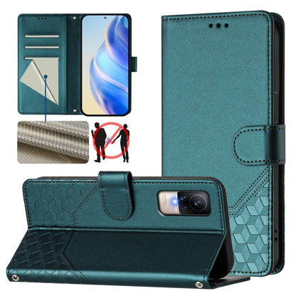 Honeycomb Embossing RFID Leather Phone Case, For Xiaomi Poco C40 / Redmi 10C, For Xiaomi Civi 1S, For Xiaomi Poco M4 Pro 4G, For Xiaomi Poco X4 Pro 5G, For Xiaomi Mi 11 Lite / Mi 11 Lite 5G NE, For Xiaomi 11T / 11T Pro, For Xiaomi Poco X3 GT           ...